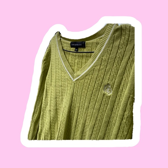 Contemporaine green cardigan sweater - Picture 1 of 3